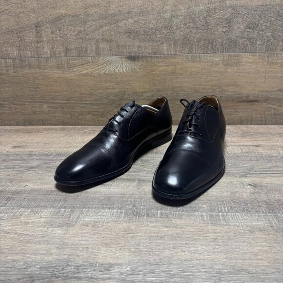 Magnanni Toledo Cap Toe Black Leather Oxford Shoes Men\'s Size 13